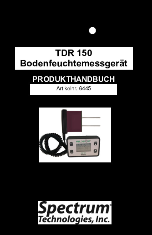 Humidimètre de sol portable : TDR 150