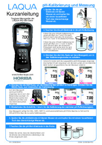 Laqua 300-Series pH Meter Quick Guide DE