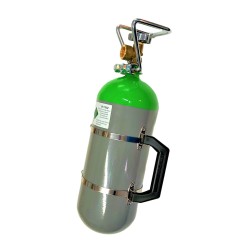 External pressure bottle (DIN 477-1, compressed air) 4,0 liter, up to 200 bar, with handle